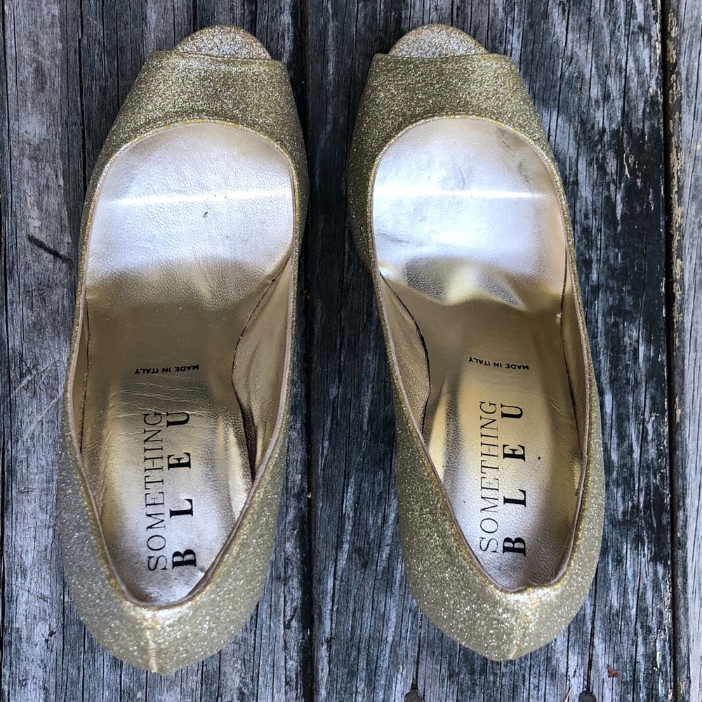 Something Bleu Glitter Heels - image 2